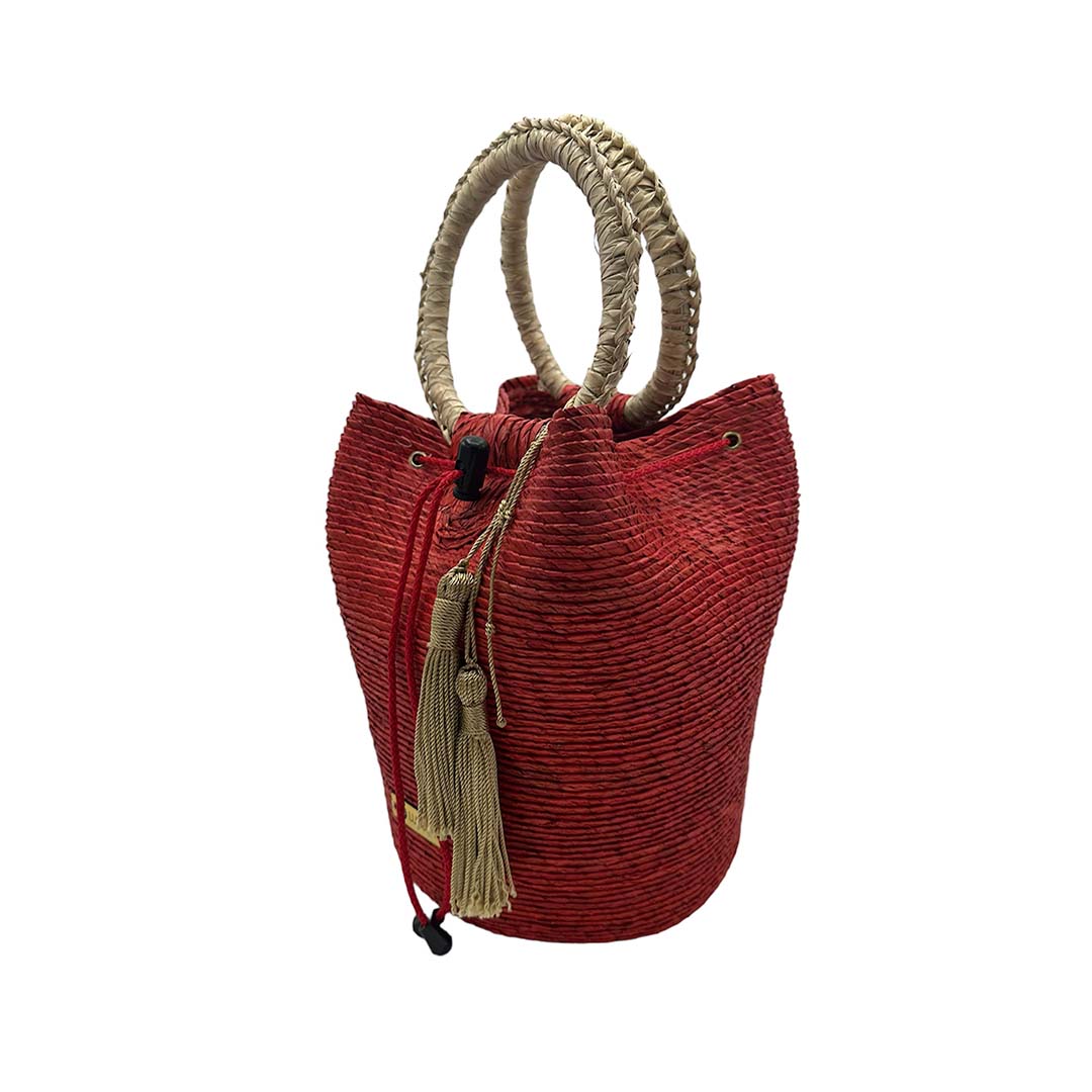 Bolsa de Palma Mod. Tzopelik 25 x 26  cm /Lubula Macramé