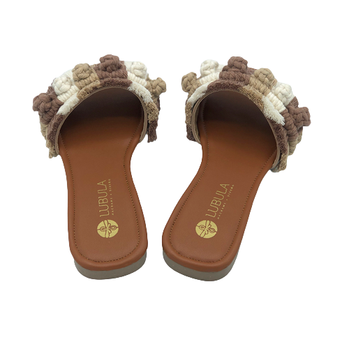 Sandalia Mod. Flat /Tejido Borla