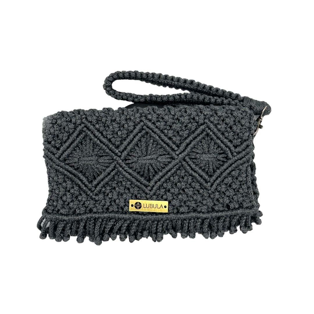 Clutch Diamante V1/ Asa corta/ Lubula macramé