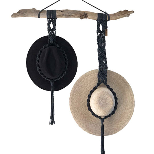 Portasombrero en macramé